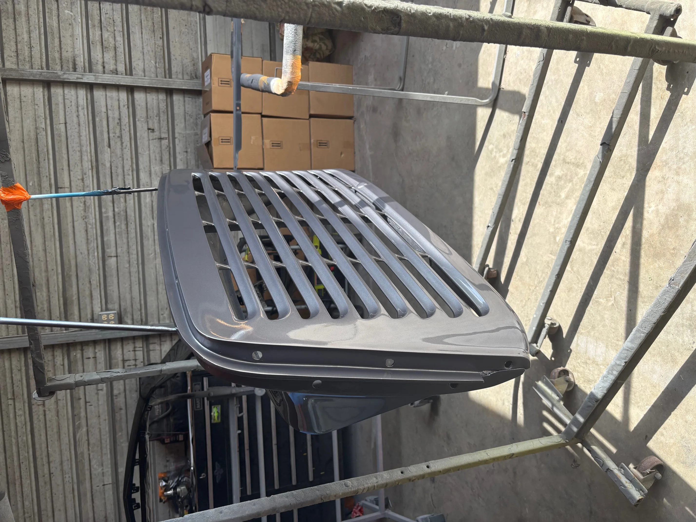 1984 Porsche 911 spoiler after repair and refinish